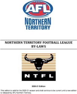 NORTHERN TERRITORY FOOTBALL LEAGUE BY-LAWS