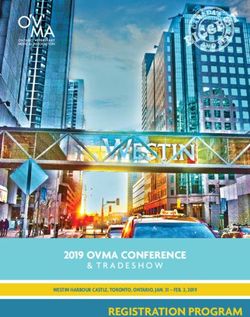 2019 OVMA CONFERENCE REGISTRATION PROGRAM - Ontario Veterinary Medical Association