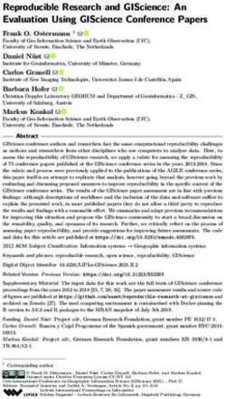 Reproducible Research and GIScience: An Evaluation Using GIScience Conference Papers - DROPS