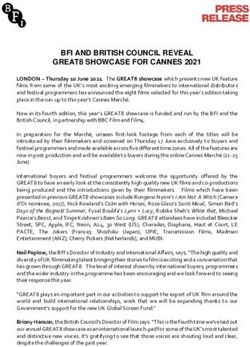 BFI AND BRITISH COUNCIL REVEAL GREAT8 SHOWCASE FOR CANNES 2021