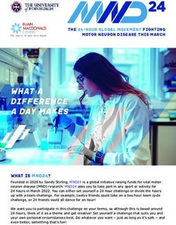 What A Difference A Day Makes - WHAT IS MND24? - The University of ...