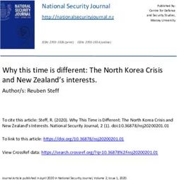 Why this time is different: The North Korea Crisis and New Zealand's interests.