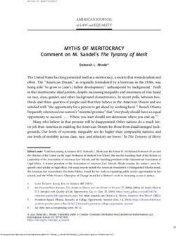 MYTHS OF MERITOCRACY Comment on M. Sandel's The Tyranny of Merit - MIT Press Direct