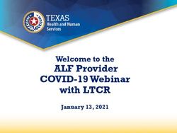 ALF Provider Welcome to the - COVID-19 Webinar with LTCR