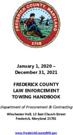 FREDERICK COUNTY LAW ENFORCEMENT TOWING HANDBOOK - January 1, 2020 - December 31, 2021 Department of Procurement & Contracting