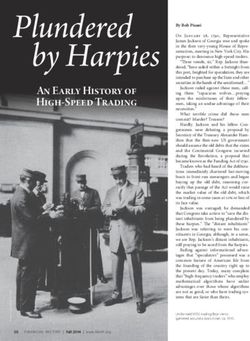 Plundered by Harpies An Early History of High-Speed Trading