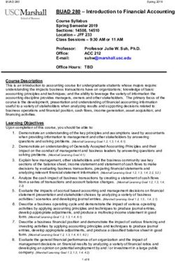 BUAD 280 - Introduction to Financial Accounting - SUH