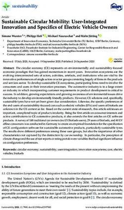 Sustainable Circular Mobility: User-Integrated Innovation and Specifics of Electric Vehicle Owners - TU Berlin