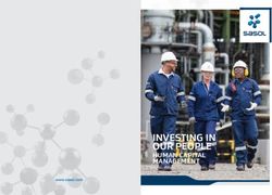 INVESTING IN OUR PEOPLE - HUMAN CAPITAL MANAGEMENT www.sasol.com