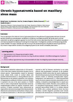 Chronic hyponatremia based on maxillary sinus mass