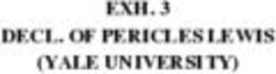 EXH. 3 DECL. OF PERICLES LEWIS (YALE UNIVERSITY) - Mass.gov