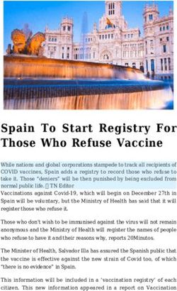 Spain To Start Registry For Those Who Refuse Vaccine