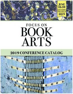 BOOK ARTS 2019 CONFERENCE CATALOG - JUNE 26-30 2019 - Focus on Book Arts