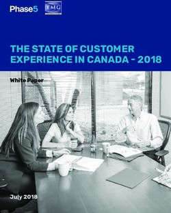 THE STATE OF CUSTOMER EXPERIENCE IN CANADA 2018 - White Paper - July 2018 - TMG International