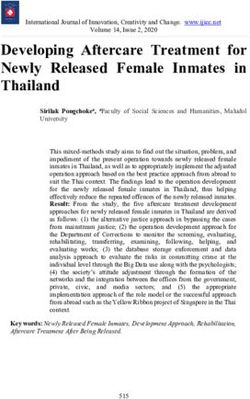 Developing Aftercare Treatment for Newly Released Female Inmates in Thailand - IJICC