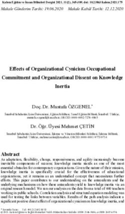Effects of Organizational Cynicism Occupational Commitment and Organizational Dissent on Knowledge Inertia