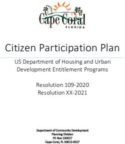 Citizen Participation Plan - US Department of Housing and Urban Development Entitlement Programs Resolution 109-2020 Resolution XX-2021 - Cape Coral