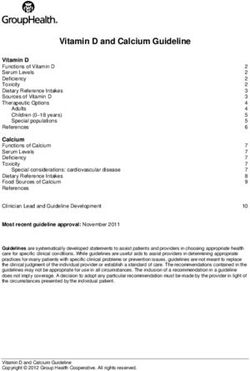 Vitamin D and Calcium Guideline