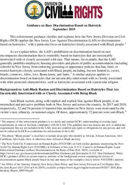 Guidance on Race Discrimination Based on Hairstyle September 2019 - State of NJ