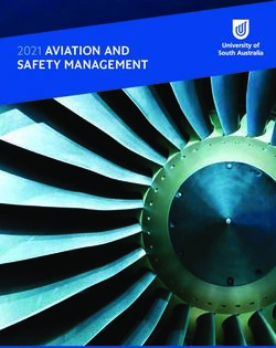 2021 AVIATION AND SAFETY MANAGEMENT - Study at UniSA