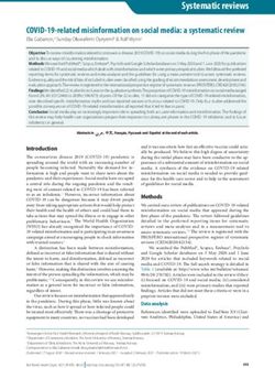 COVID-19-related misinformation on social media: a systematic review - Bulletin of ...