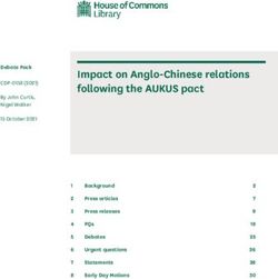 Impact on Anglo-Chinese relations following the AUKUS pact - CDP-0158 (2021) By John Curtis, Nigel Walker 15 October 2021
