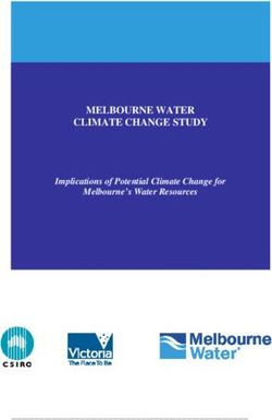 MELBOURNE WATER CLIMATE CHANGE STUDY - Implications of Potential Climate Change for Melbourne's Water Resources