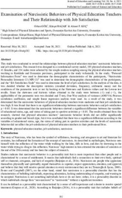 Examination of Narcissistic Behaviors of Physical Education Teachers and Their Relationship with Job Satisfaction