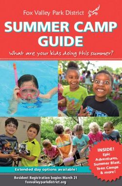 SUMMER CAMP GUIDE What are your kids doing this summer? - Fox Valley Park District - Fox Valley ...