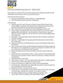 PGR Town Hall Meeting Summary 08/01/2021 - Students ...