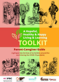 Parent-Caregiver Guide - A glimpse into the lives of six families around the world during the COVID-19 pandemic - PS Centre
