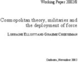 Cosmopolitan theory, militaries and the deployment of force - LORRAINE ELLIOTT AND GRAEME CHEESEMAN