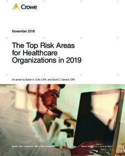 The Top Risk Areas for Healthcare Organizations in 2019 - November 2018 An article by Sarah A. Cole, CPA, and Scott C. Gerard, CPA - Crowe LLP