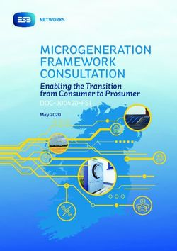 MICROGENERATION FRAMEWORK CONSULTATION - Enabling the Transition from Consumer to Prosumer DOC-300420-FSI - ESB Networks