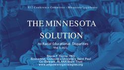 THE MINNESOTA SOLUTION - to Racial Educational Disparities