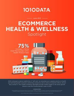 ECOMMERCE HEALTH & WELLNESS - Spotlight - 1010data