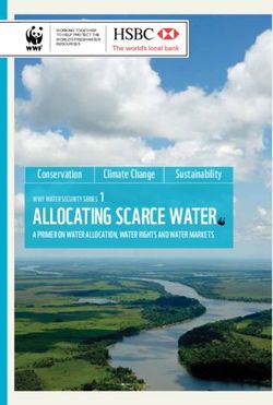 ALLOCATING SCARCE WATER - WWF WATER SECURITY SERIES 1 A PRIMER ON WATER ALLOCATION, WATER RIGHTS AND WATER MARKETS