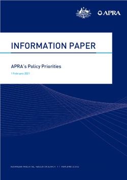 INFORMATION PAPER APRA's Policy Priorities - 1 February 2021