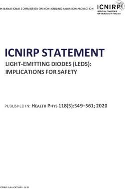 ICNIRP STATEMENT LIGHT-EMITTING DIODES (LEDS): IMPLICATIONS FOR SAFETY - PUBLISHED IN: HEALTH PHYS 118(5):549-561; 2020