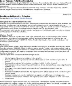 Local Records Retention Schedules
