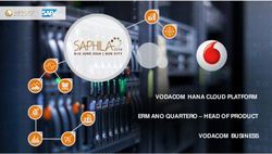VODACOM HANA CLOUD PLATFORM ERMANO QUARTERO - HEAD OF PRODUCT VODACOM BUSINESS