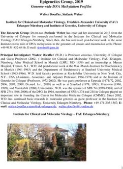 Epigenetics Group, 2019 - Universität zu Köln