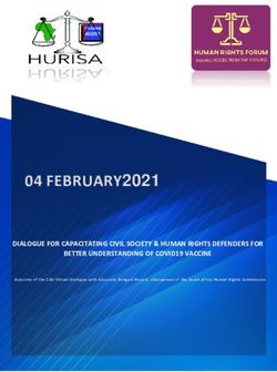 FEBRUARY2021 DIALOGUE FOR CAPACITATING CIVIL SOCIETY & HUMAN RIGHTS DEFENDERS FOR BETTER UNDERSTANDING OF COVID19 VACCINE - Human Rights ...