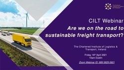 CILT Webinar Are we on the road to sustainable freight transport? - The Chartered Institute of Logistics & - CILT International