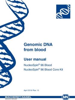 GENOMIC DNA FROM BLOOD - USER MANUAL NUCLEOSPIN 96 BLOOD NUCLEOSPIN 96 BLOOD CORE KIT - MACHEREY-NAGEL HOMEPAGE