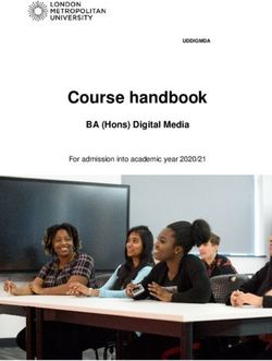 Course handbook BA (Hons) Digital Media - For admission into academic year 2020/21 - London Metropolitan ...