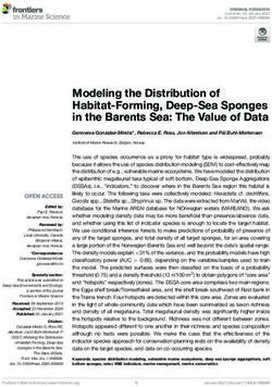 Modeling the Distribution of Habitat-Forming, Deep-Sea Sponges in the Barents Sea: The Value of Data