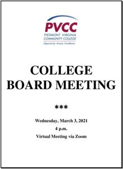 COLLEGE BOARD MEETING - Wednesday, March 3, 2021 4 p.m. Virtual Meeting via Zoom - PVCC