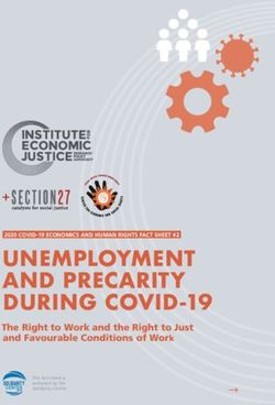 UNEMPLOYMENT AND PRECARITY DURING COVID-19 - The Right to Work and the Right to Just and Favourable Conditions of Work - Institute for ...