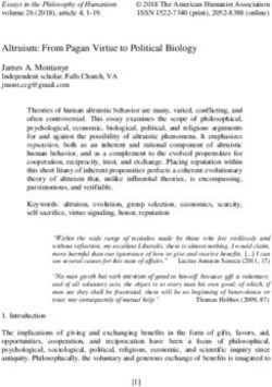 Altruism: From Pagan Virtue to Political Biology James A. Montanye - American Humanist Association
